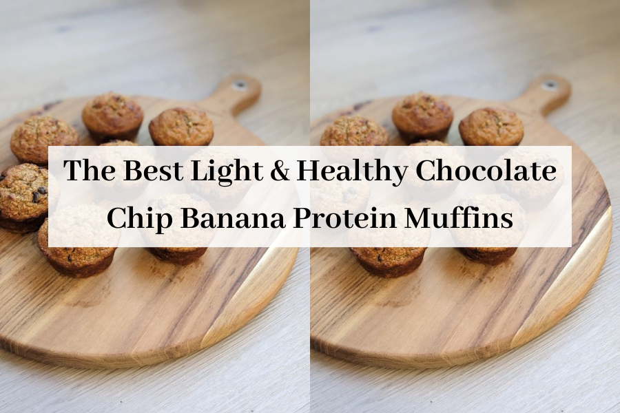 chocolate chip banana protein muffins