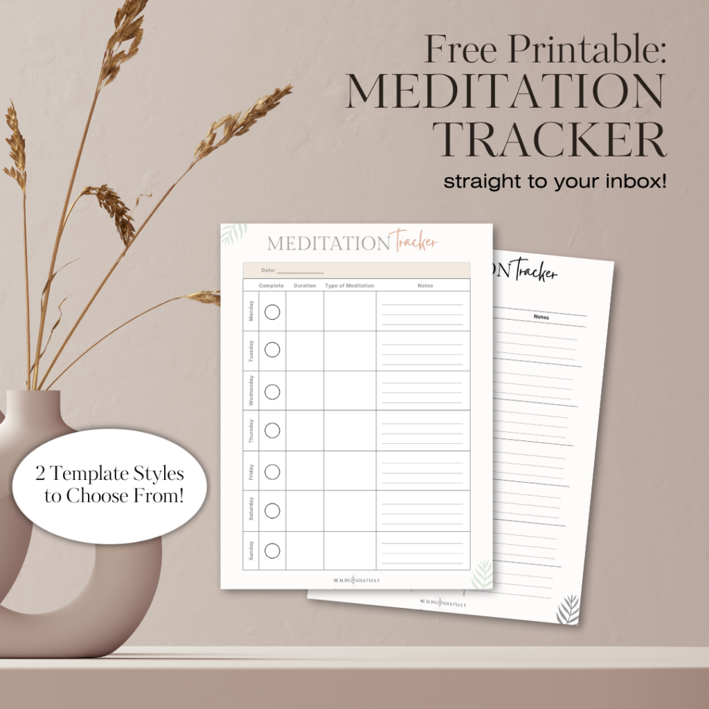 meditation tracker printable